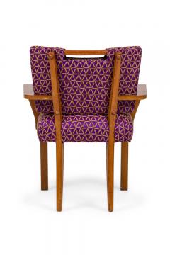 Pair of Paul Laszlo Mid Century American Geometric Upholstered Armchairs - 4652994