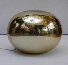 Pair of Pebble Shaped Golden Glass Lamps - 714688