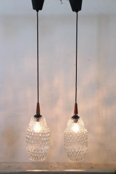 Pair of Pendant Lamps in Murano Glass Italy 1960s - 4194934
