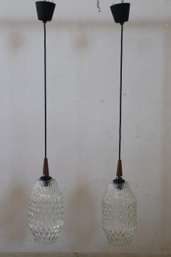 Pair of Pendant Lamps in Murano Glass Italy 1960s - 4194938