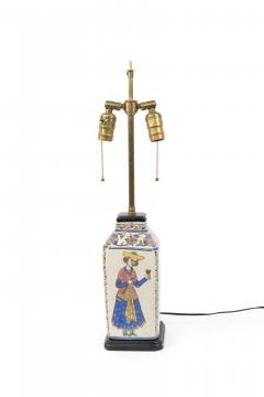 Pair of Persian Style Folk Earthenware Vase Table Lamps - 1381672
