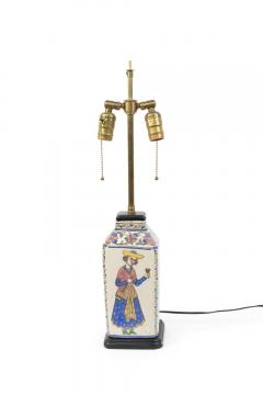 Pair of Persian Style Folk Earthenware Vase Table Lamps - 4665185