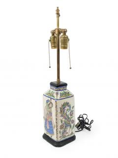 Pair of Persian Style Folk Earthenware Vase Table Lamps - 4665192
