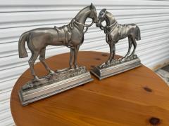 Pair of Pewter Stallion and Mare Bookends - 4415908