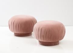 Pair of Pink Ottomans - 3265760