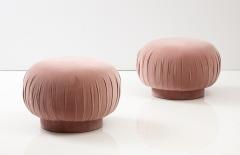 Pair of Pink Ottomans - 3265761