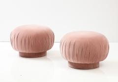 Pair of Pink Ottomans - 3265762