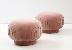 Pair of Pink Ottomans - 3265763