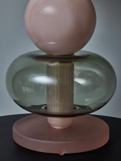 Pair of Pink and Gray Murano Glass Table Lamps - 3107079