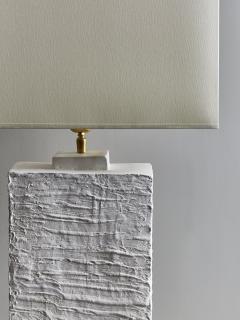 Pair of Plaster Rectangular Table Lamps - 2126747