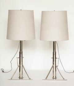 Pair of Plated Jack Lamps - 1013546