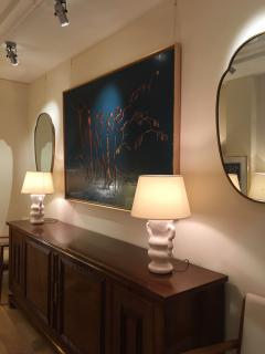 Pair of Polished Plaster Table Lamps by Dorian - 1494654