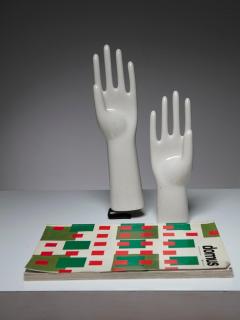 Pair of Porcelain Glove Molds - 4725379