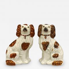 Pair of Porcelain and Copper Staffordshire Dogs - 4297858