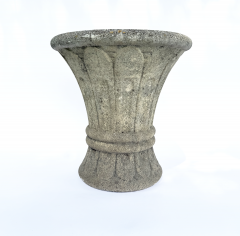 Pair of Porosa Cast Stone Planters by Grandon Fres circa 1970 - 4742845