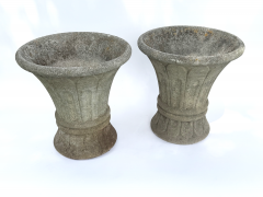 Pair of Porosa Cast Stone Planters by Grandon Fres circa 1970 - 4742846