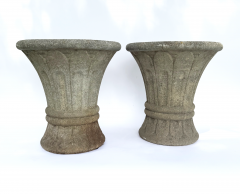 Pair of Porosa Cast Stone Planters by Grandon Fres circa 1970 - 4745642