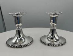 Pair of Portuguese Sterling Silver Candle Sticks - 3079890