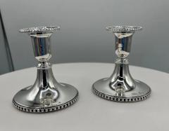 Pair of Portuguese Sterling Silver Candle Sticks - 3079891
