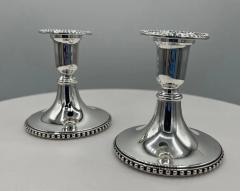 Pair of Portuguese Sterling Silver Candle Sticks - 3079908