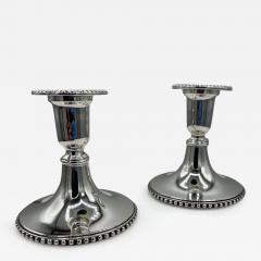 Pair of Portuguese Sterling Silver Candle Sticks - 3082877