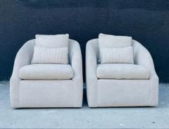 Pair of Post Modern Armchairs with a Swivel Base USA 1990s - 3609647