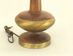 Pair of Post War Design Scandinavian Teak Table Lamps - 732215