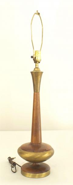Pair of Post War Design Scandinavian Teak Table Lamps - 732216