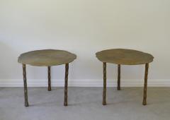 Pair of Postmodern Brass Side Tables - 3176648