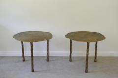 Pair of Postmodern Brass Side Tables - 3176650