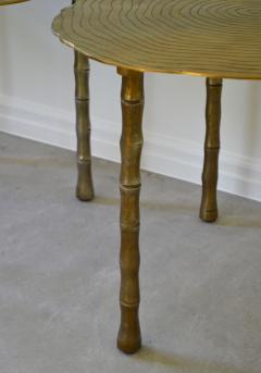 Pair of Postmodern Brass Side Tables - 3176654