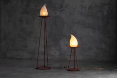 Pair of Postmodern Tripod Lamps in the Memphis Style Italy 1980s - 4645537
