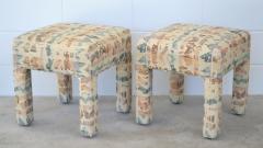 Pair of Postmodern Upholstered Stools - 1751237