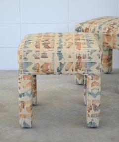 Pair of Postmodern Upholstered Stools - 1751241