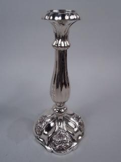 Pair of Pretty Austrian Biedermeier Classical Silver Candlesticks 1863 - 3767160