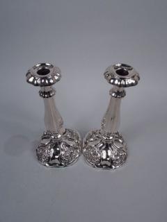 Pair of Pretty Austrian Biedermeier Classical Silver Candlesticks 1863 - 3767162