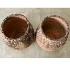 Pair of Provincial 19th Century Biot Terracotta Jars - 4798592