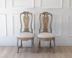 Pair of Provincial Rococo Chairs in Original Paint circa 1790 - 4791517