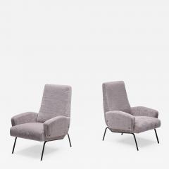 Pair of Purple Armchairs 1950s - 2613495