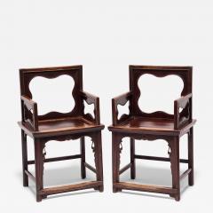 Pair of Quatrefoil Rose Chairs - 4196651
