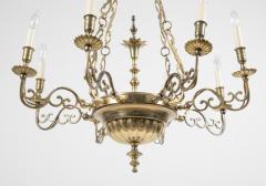 Pair of Queen Anne Style Brass Chandeliers - 2116961