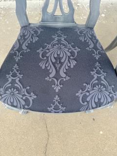 Pair of Queen Anne Style Painted Gray Armchairs - 4707009