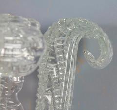 Pair of Rare Barovier Art Deco Brass Mounted Murano Glass Sconces 1940 - 3425732