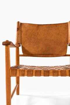 Pair of Rare Easy Chairs with Solid Beech Wood 1950s - 4460278