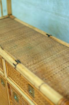 Pair of Rattan Bookshelf 1980s - 4365007