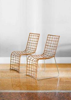 Pair of Rattan Chairs with Metal Structure 1980 - 3347997