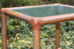 Pair of Rattan and Bamboo Side Tables - 2226486