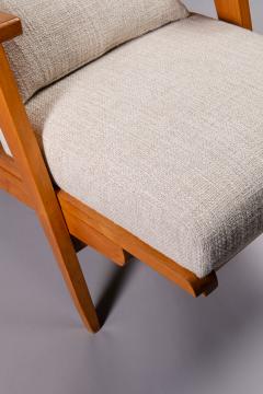 Pair of Reclining Armchairs in Beech France 1950s - 2738146