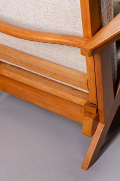 Pair of Reclining Armchairs in Beech France 1950s - 2738149