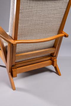 Pair of Reclining Armchairs in Beech France 1950s - 2738150